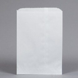 Flat Merchandise Bags. White Kraft